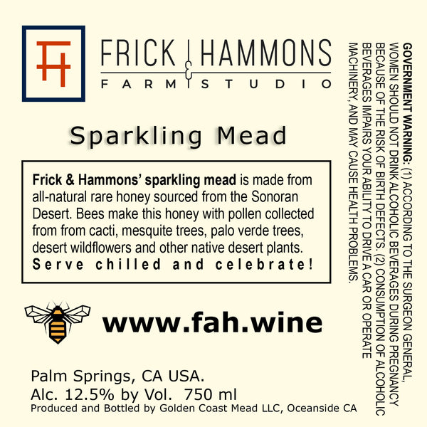 Desert Blossom Honey Sparkling Mead Wine