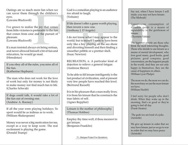 Dialogue Project Quotations & Public Art Book